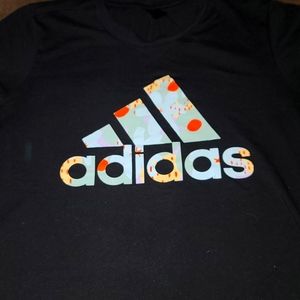 Women's Black Adidas shirt sleeve Tee (Small)